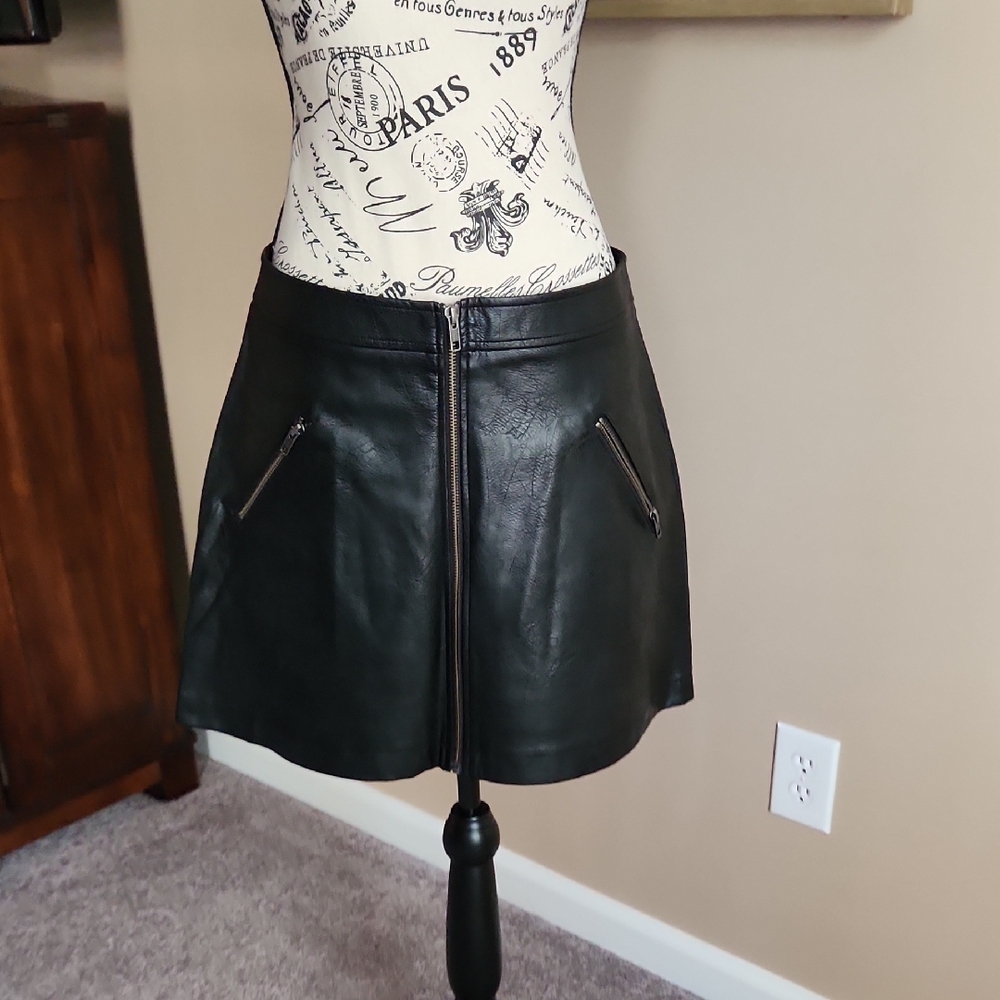 BP Black Faux Leather Mini Skirt